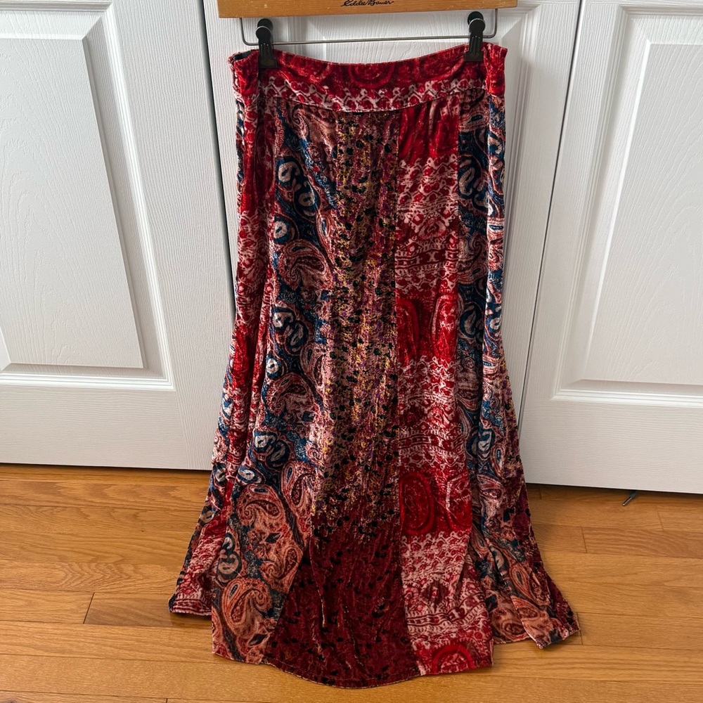 Free People High Atlas Panel Skirt in Velvet - Picture 4 of 5